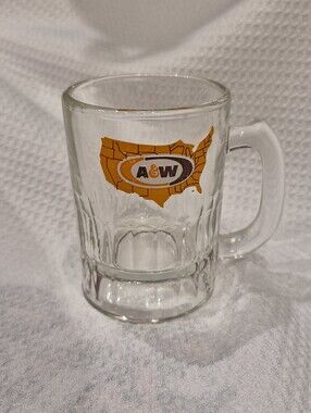 Vintage Mini A&W Heavy Glass Mug